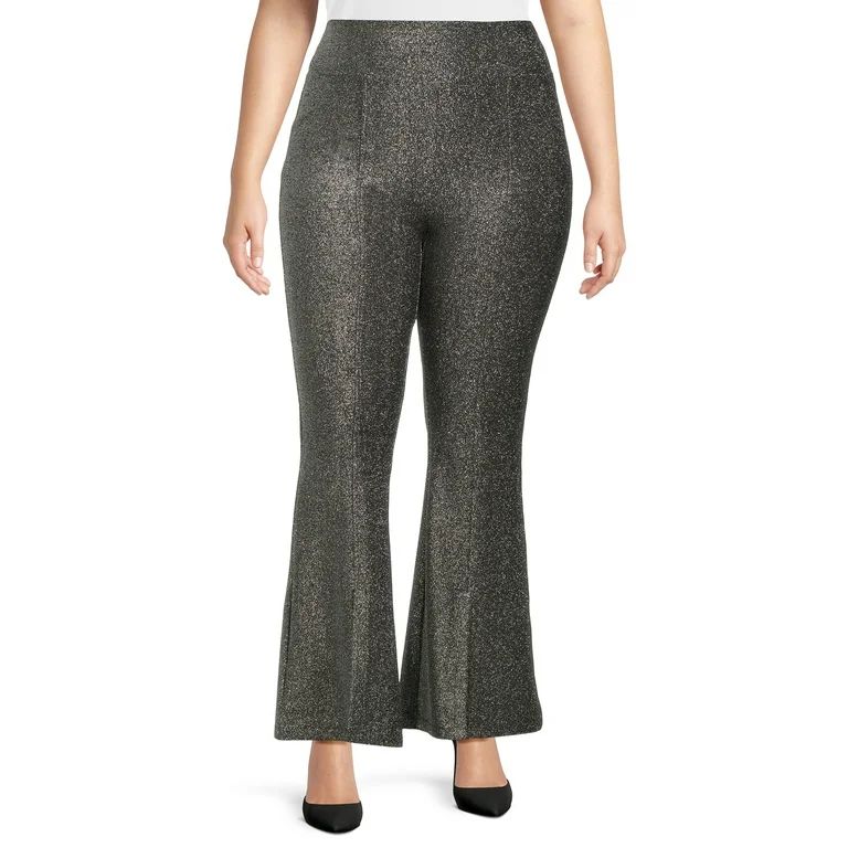 Madden NYC Juniors Plus Size Metallic Pants, 30” Inseam - Walmart.com | Walmart (US)
