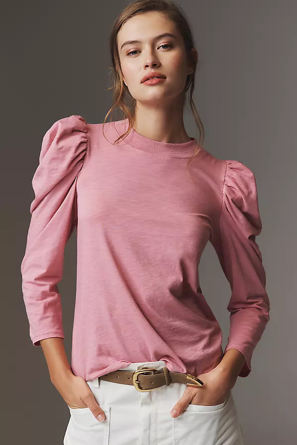 Nation Los Angeles Zeta Puff-Sleeve Top | Anthropologie (US)