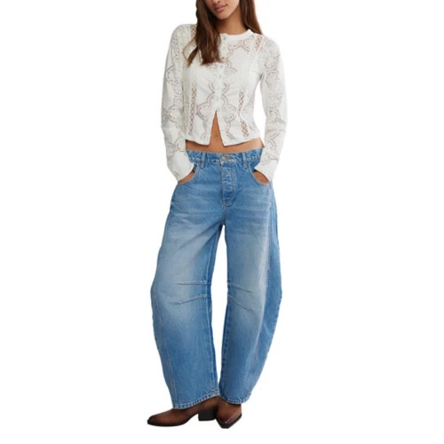 Women's Free People Good Luck Relaxed Fit Barrel Jeans | Scheels