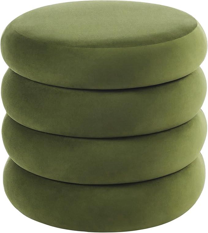 Flouki 20.1" Storage Ottoman Round, Vanity Stools for Bedroom, Velvet Pouf Ottoman with Removable... | Amazon (US)