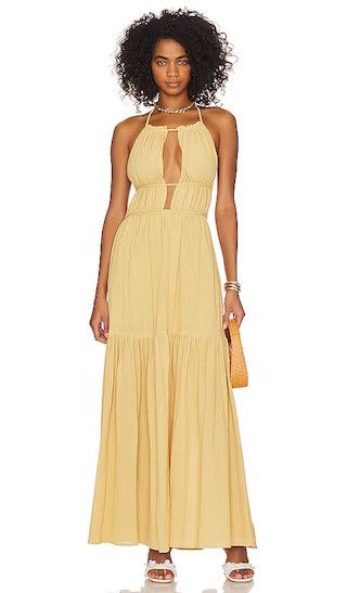 Paia Altair Yellow Maxi Dress | Yellow Sundress Boho Beach Boho Swim Style Maxi Dress Wedding Guest | Revolve Clothing (Global)