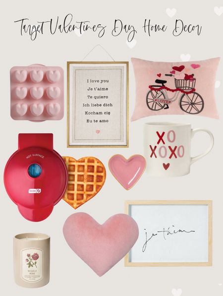 My favorite holiday is here & target did not waste ANY time!! Here’s some of my favorite Valentine’s Day target home decor pieces to add to your home this heart day! ❤️ #valentinesday #homedecor #targethomedecor #hearthomedecor #heartwaffle #heartpillow #xoxo #xoxocoffeemug #coffeemug #rosecandle #vday #cuffingseason #love #loveday #valentinesday #heartday #pinkhome #pink #red

#LTKunder50 #LTKSeasonal #LTKhome