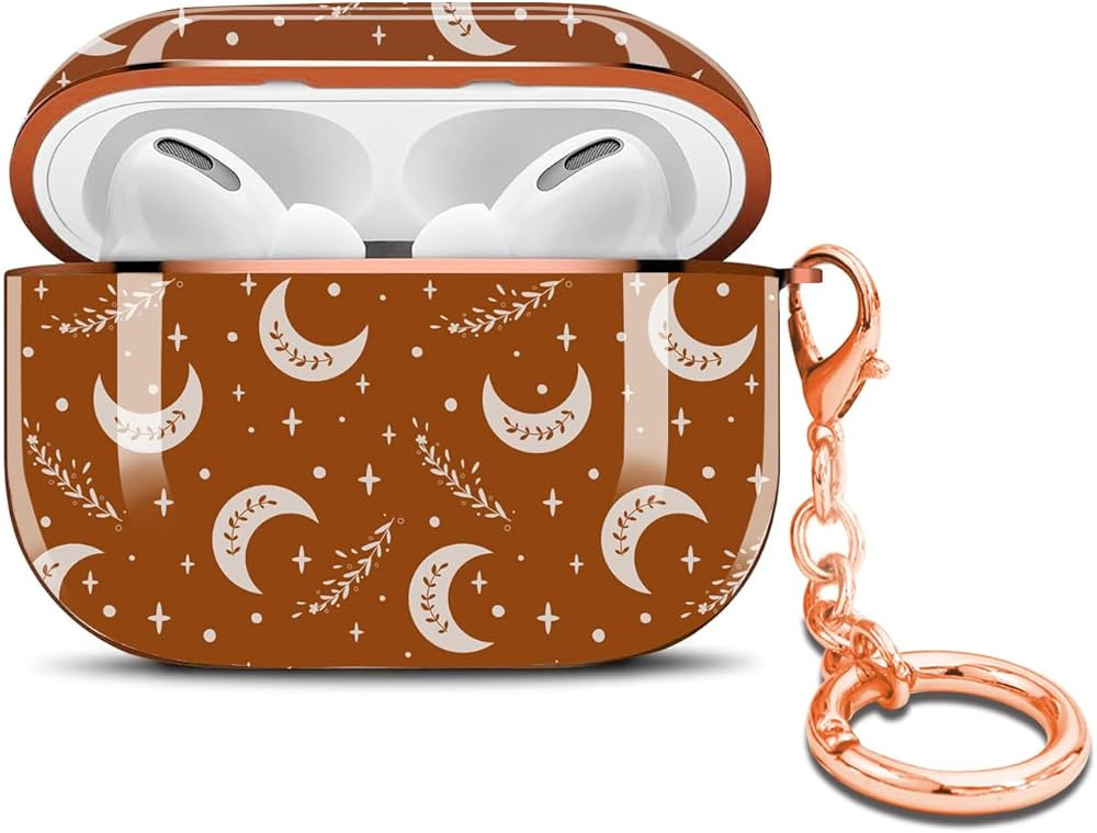 NUGGHU Compatible with Airpods Pro 2nd/1st Generation Case Cover with Round Rose-Golden Keychain,... | Amazon (US)