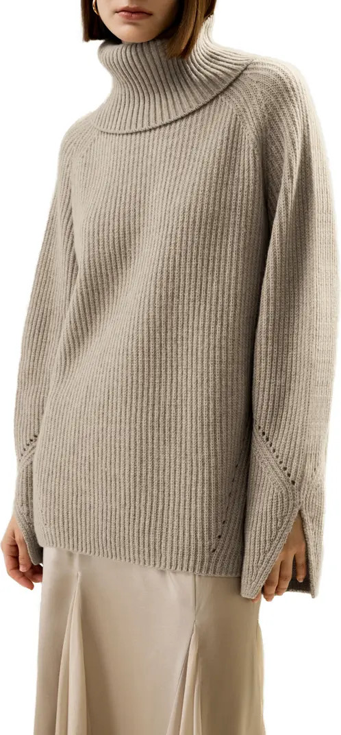 Oversized Merino Wool Sweater with Slit Sleeves | Nordstrom