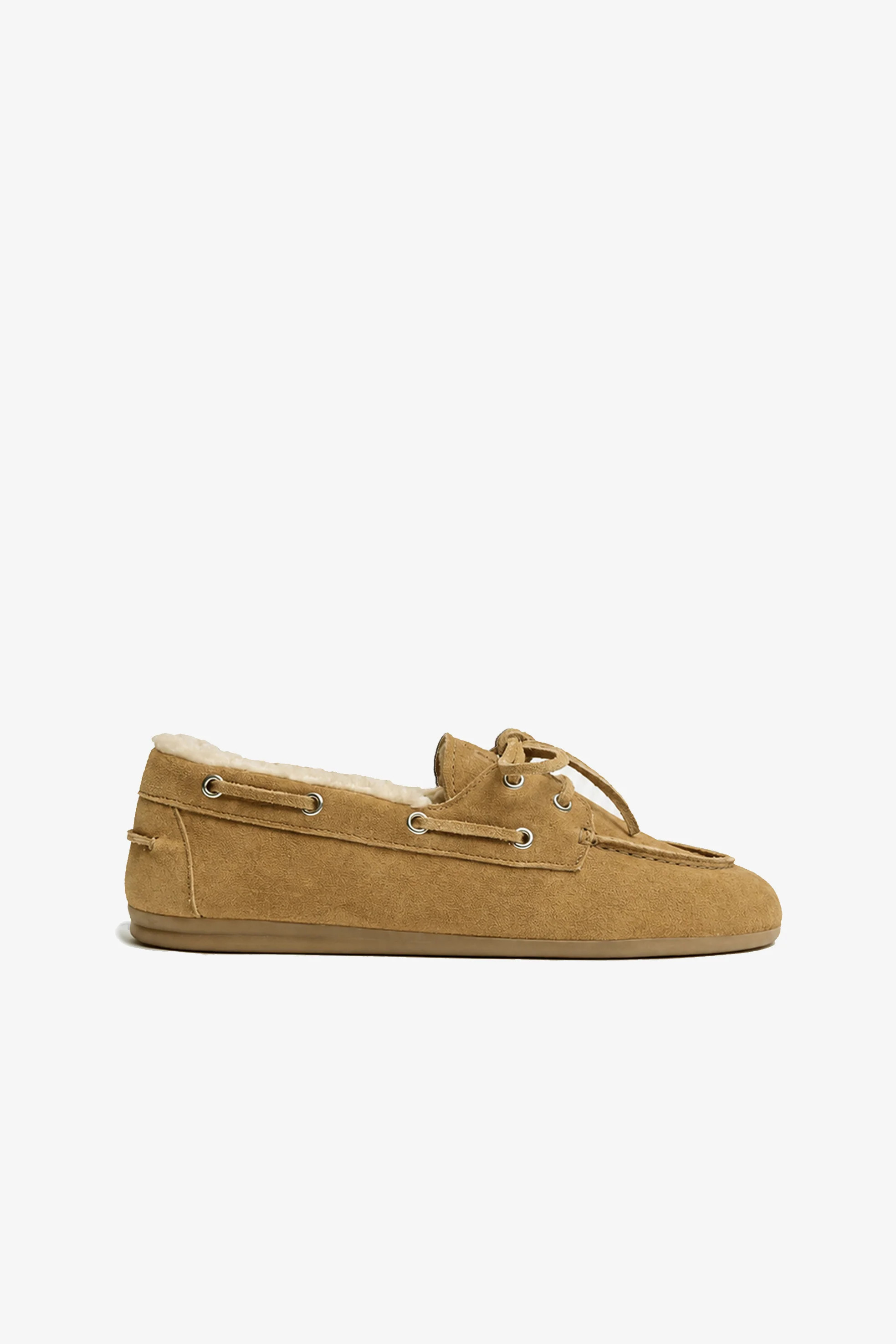 Loafer Boat Fur Brushed in Camel | ANITA HASS
