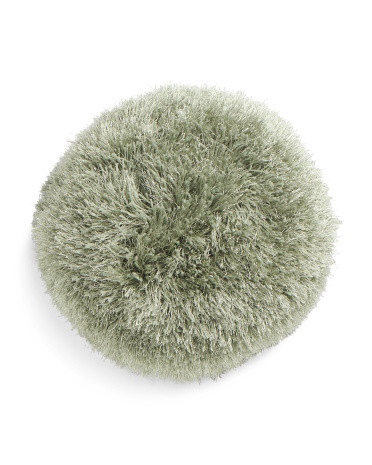 14x14 Round Shag Ball Pillow | TJ Maxx