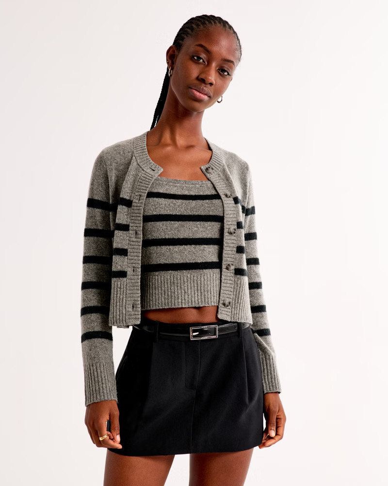 Mid Rise Pleated Mini Skort | Abercrombie & Fitch (US)