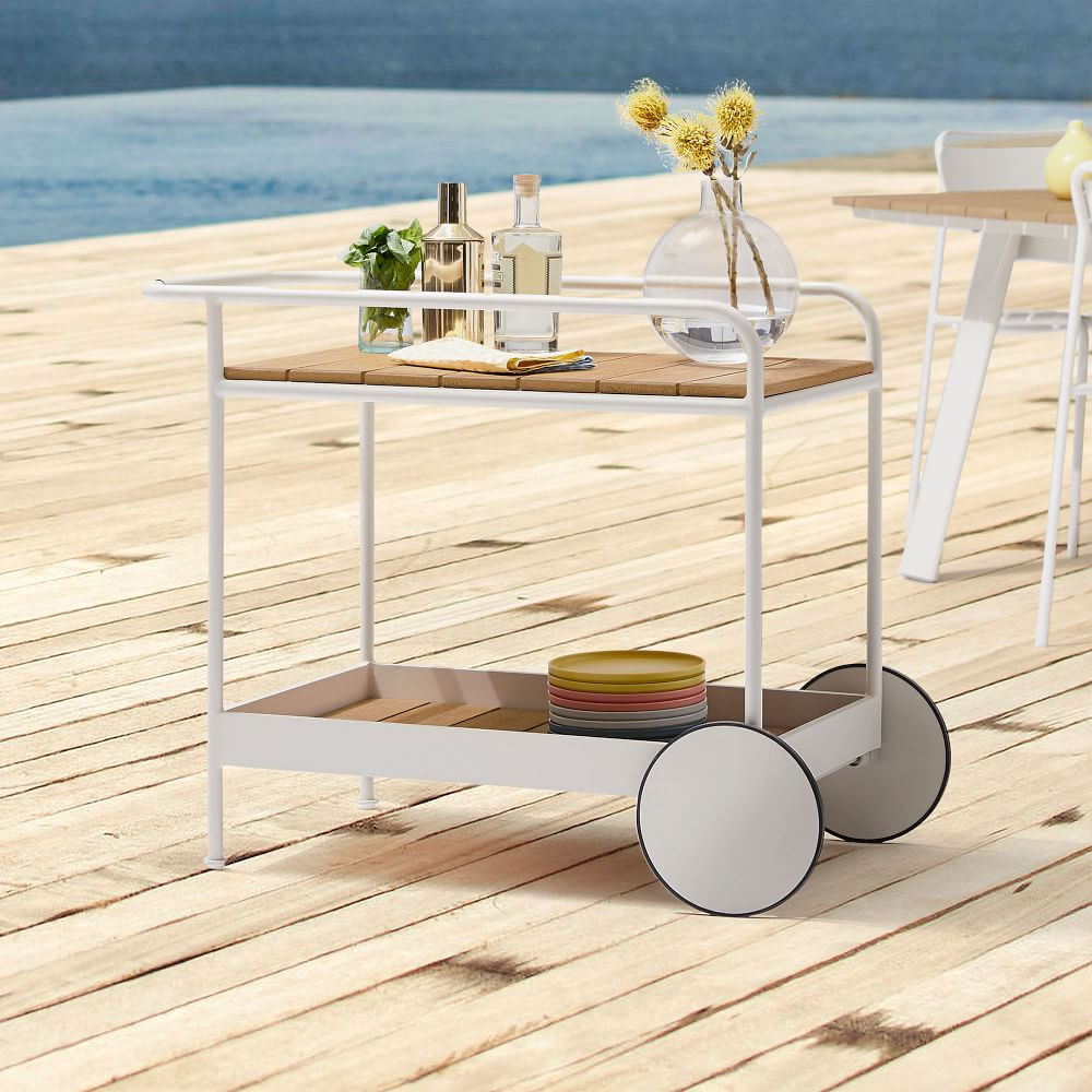 Halden Outdoor Bar Cart - Haze | West Elm (US)