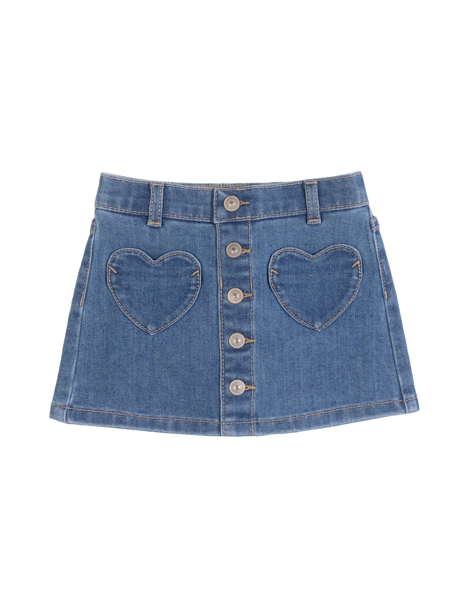 Wonder Nation Toddler Girl Denim Skort, Sizes 12M-5T | Walmart (US)