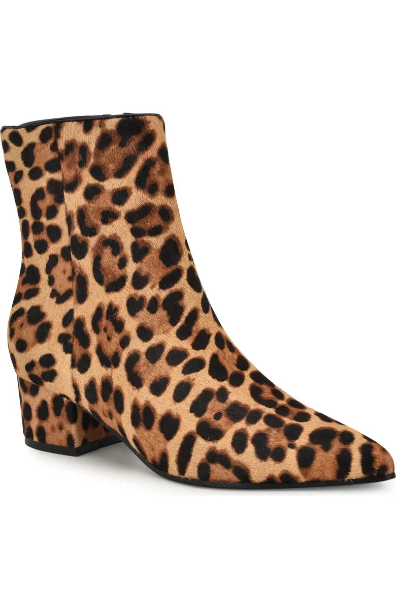 Maribu Leopard Print Genuine Calf Hair Bootie (Women) | Nordstrom