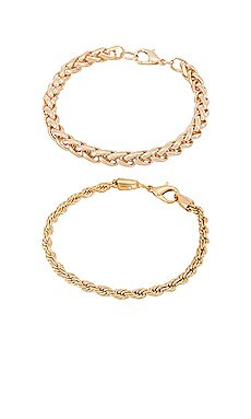 petit moments Bordeaux & Angie Bracelet Set in Gold from Revolve.com | Revolve Clothing (Global)