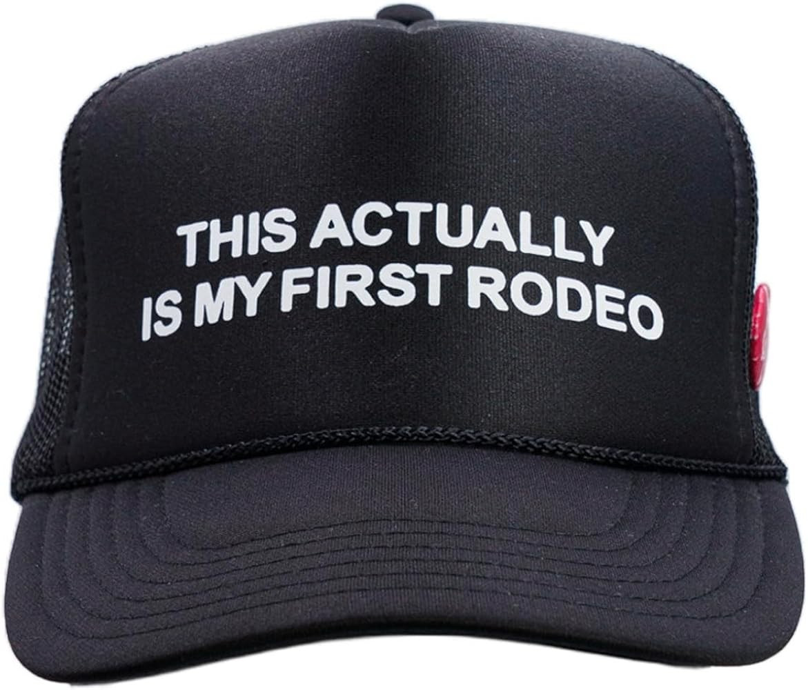This Actually is My First Rodeo Original Trucker Hat - Trendy Vintage Graphic Y2K Trucker Cap for... | Amazon (US)