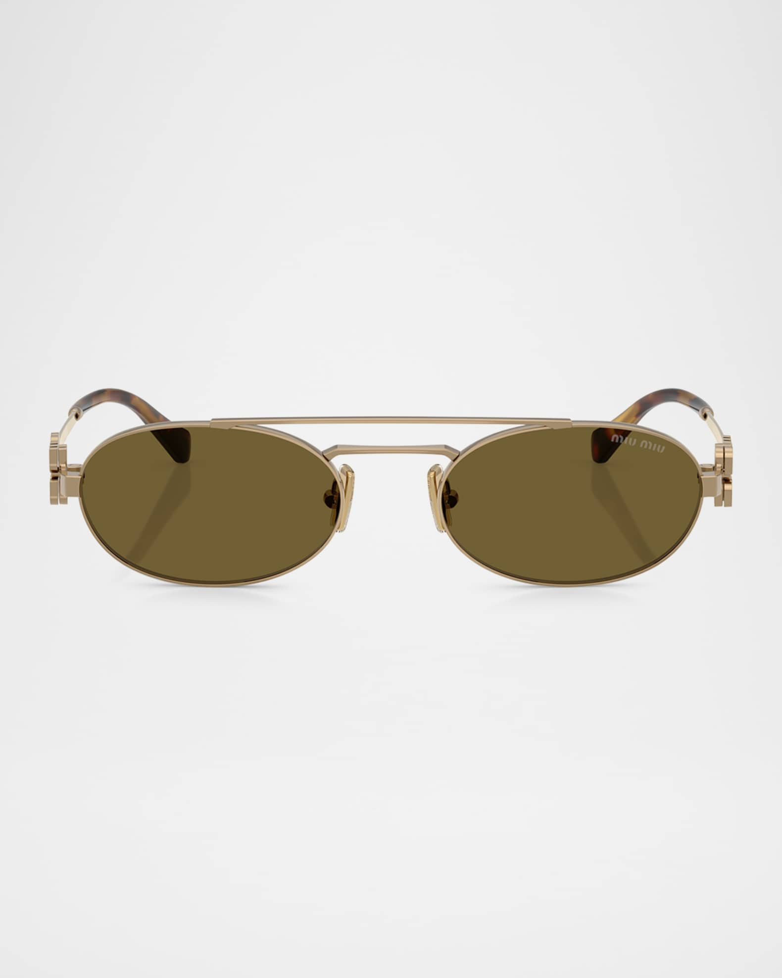 Logo Metal Oval Sunglasses | Neiman Marcus