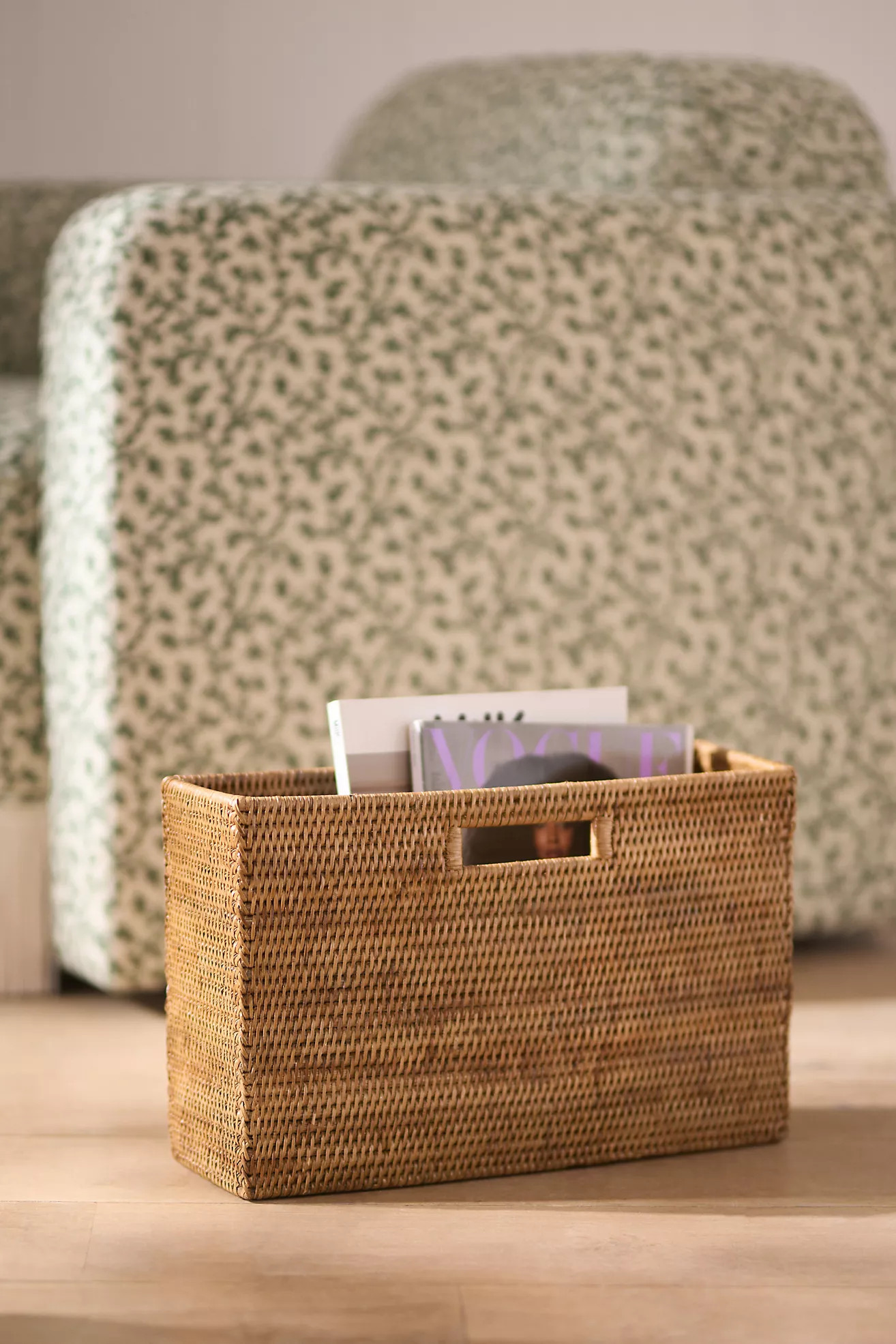 Rattan Slim Magazine Holder | Anthropologie (US)