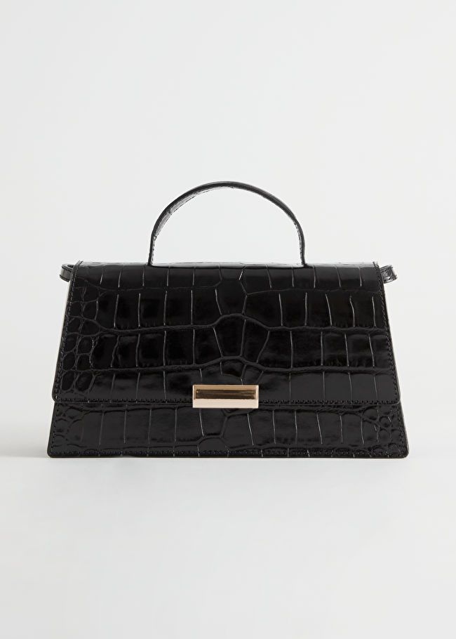 Croc Embossed Leather Crossbody Bag | & Other Stories US