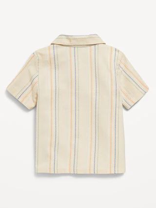 Textured Striped Dobby Shirt for Toddler Boys | Old Navy (US)