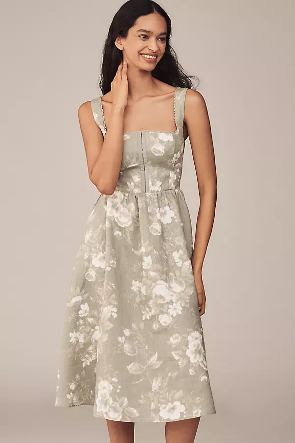 Tagliatelle Linen Midi Dress | Anthropologie (US)