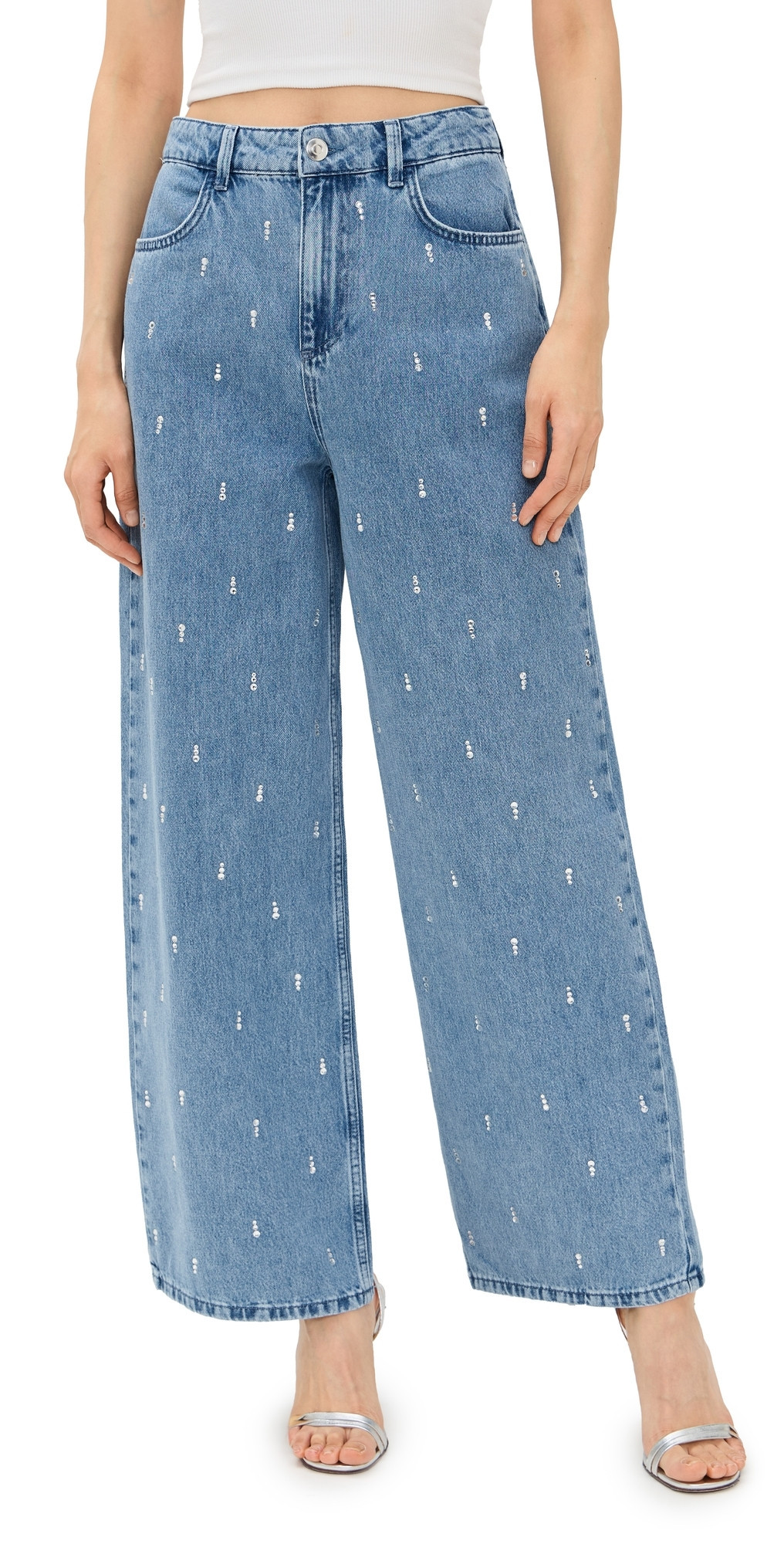 ALIGNE Pariah Diamante Jeans Light Wash 38 | Shopbop