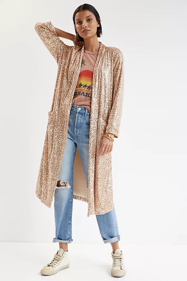 Sequined Duster Jacket | Anthropologie (US)