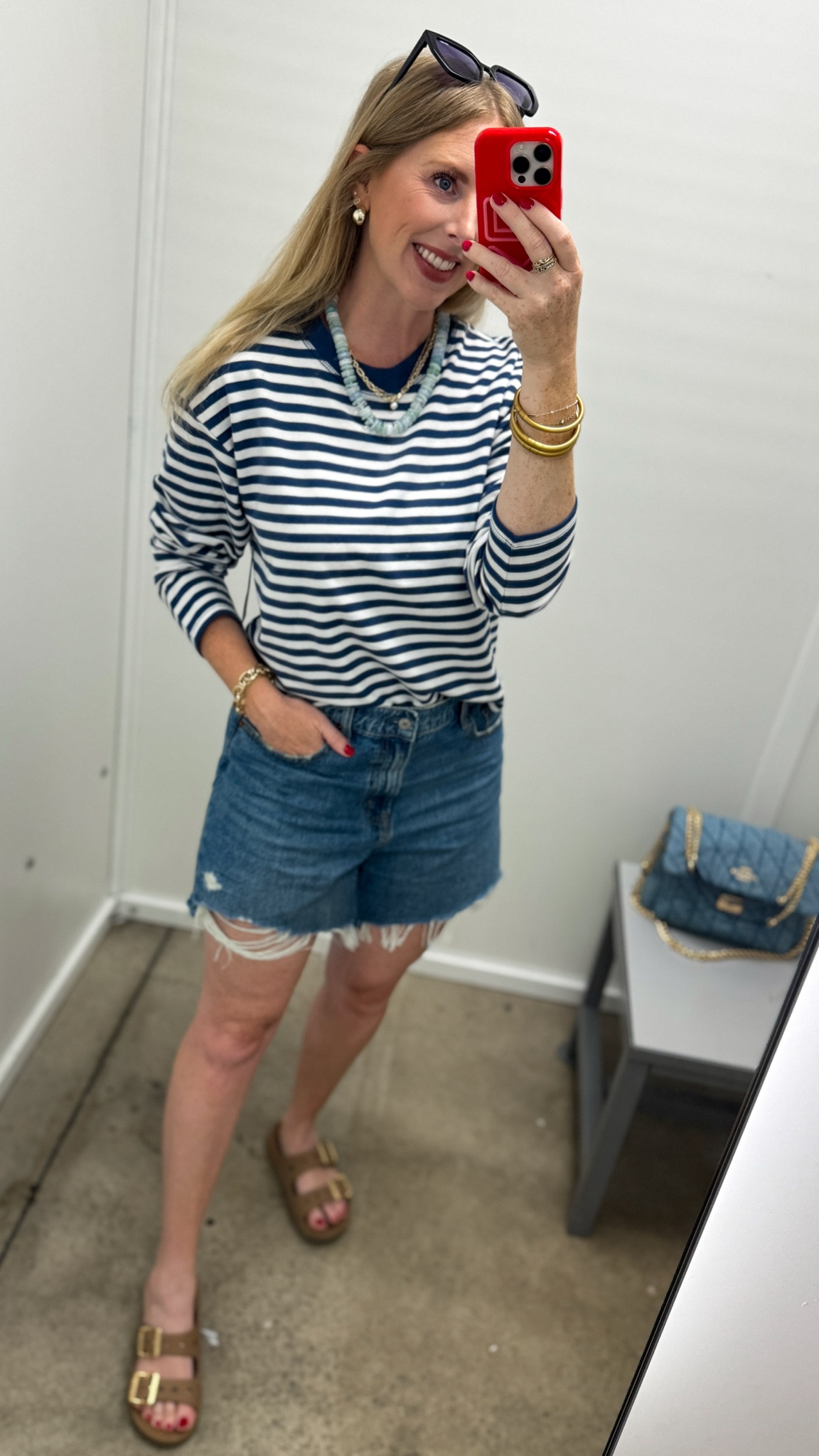 Oversized striped pullover from Walmart- wearing a small, can size down

#LTKmomlife #LTKootd