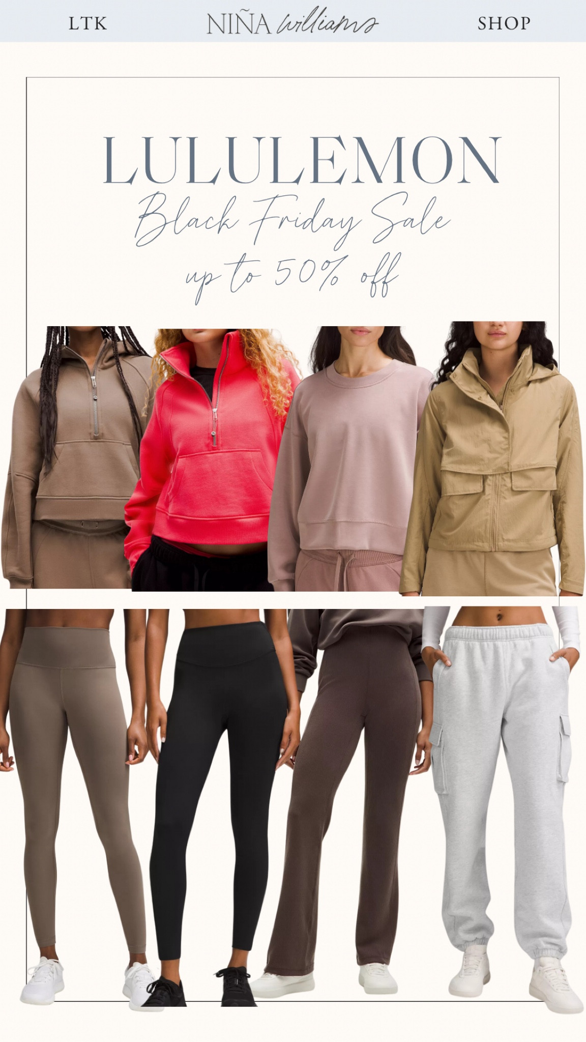 Lululemon Black Friday sale! Up to 50% off! Gift guide for teens - moms sportswear 

#LTKSaleAlert #LTKActive #LTKGiftGuide