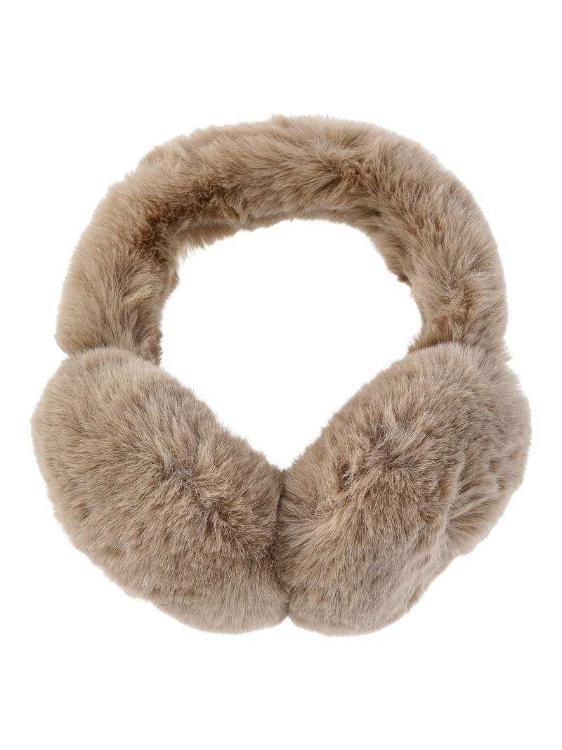 Time and Tru Women's Faux Fur Earmuffs, One Size, Tan - Walmart.com | Walmart (US)