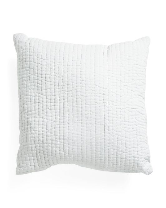 26x26 Linen Front Pick Stitch Euro Sham | TJ Maxx