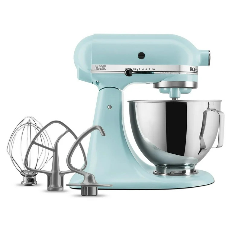 KitchenAid Deluxe Series 4.5 Quart Tilt-Head Stand Mixer with Stainless Bowl, Mineral Water Blue,... | Walmart (US)