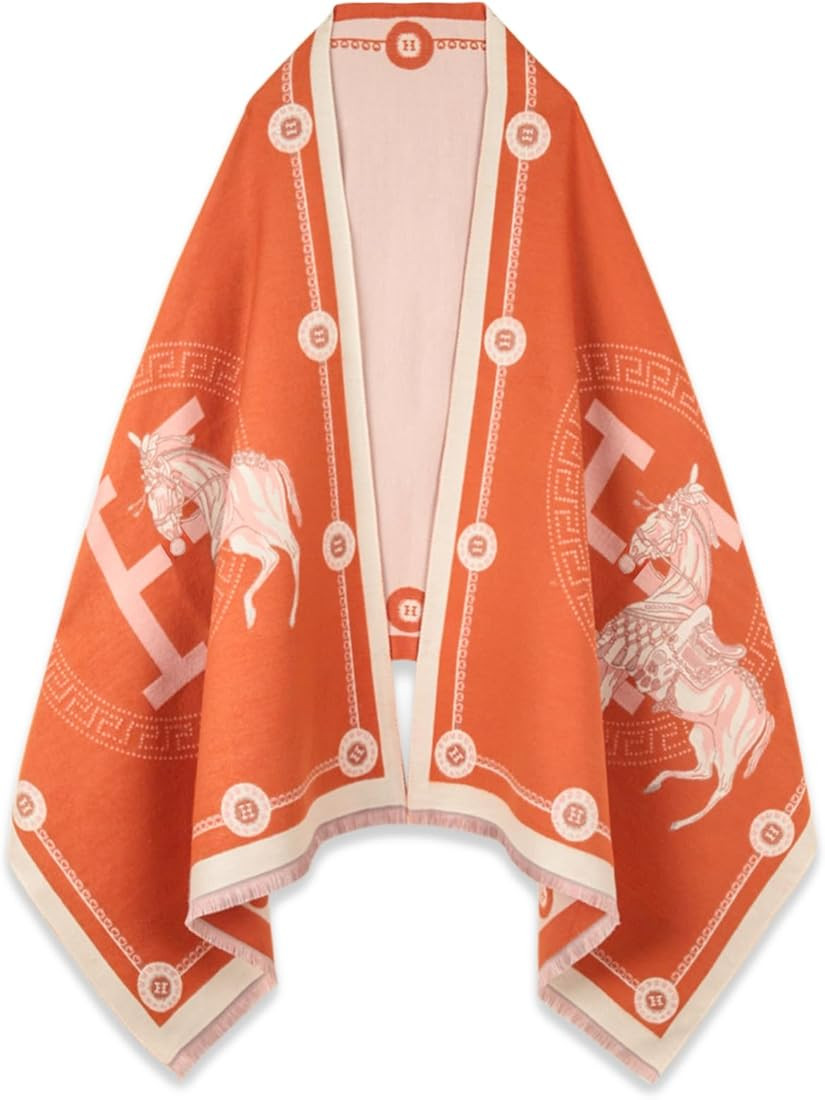 EXTREE Scarfs for Women Pashmina Silky Shawl Wrap for Evening Dressing Blanket Open Front Poncho ... | Amazon (US)
