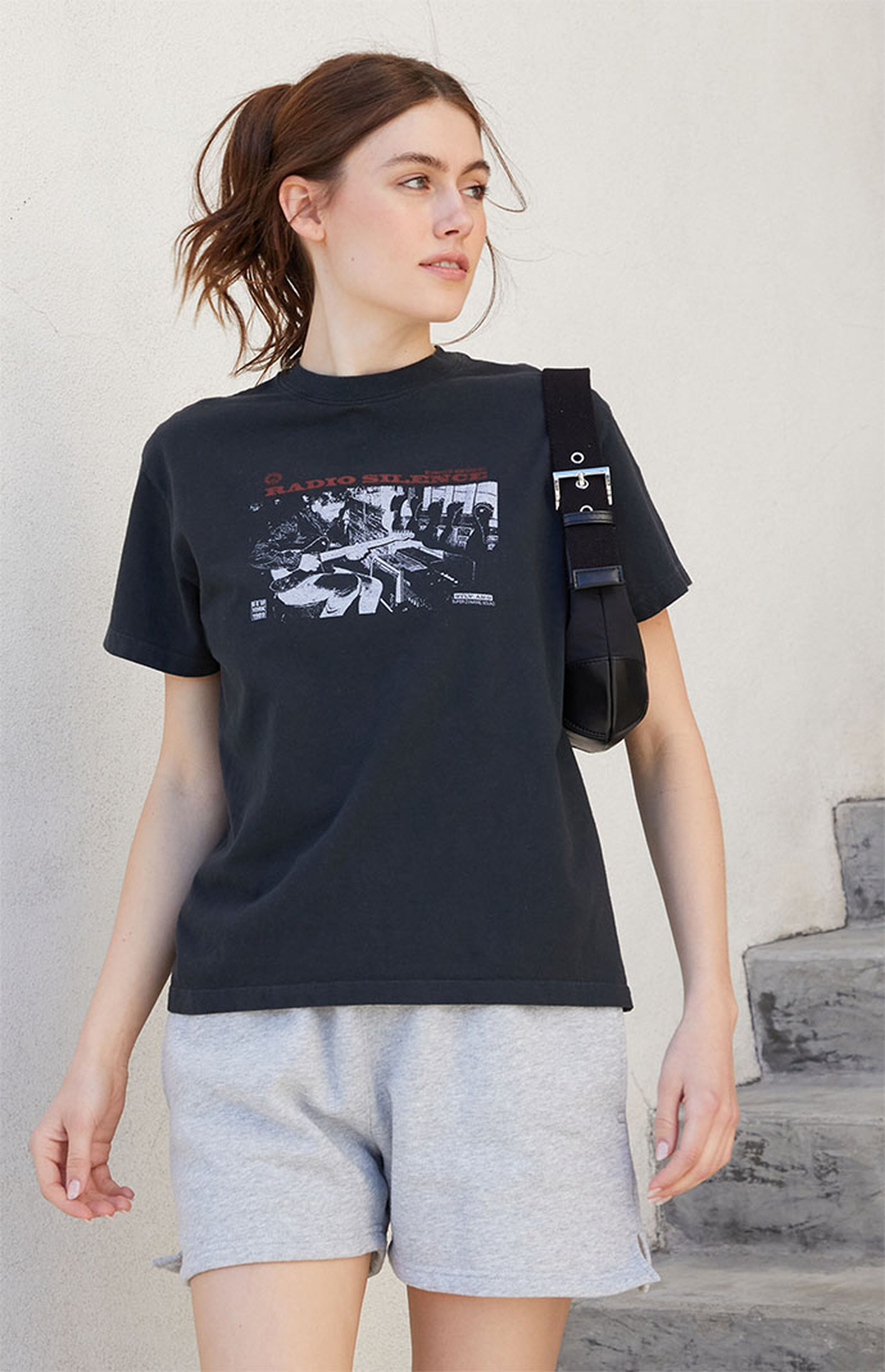 John Galt Silver Rosa Sweat Shorts | PacSun