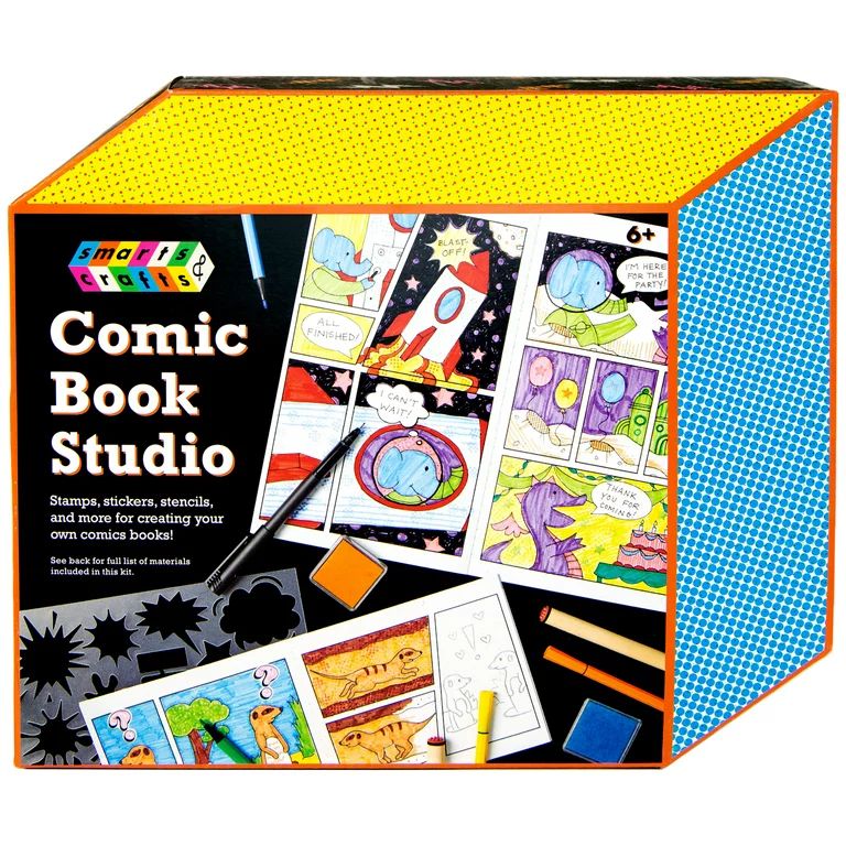 Smarts & Crafts Unisex Make Your Own Comic Book Studio Kit, 33 Pieces, Unisex, Kids & Teens | Walmart (US)