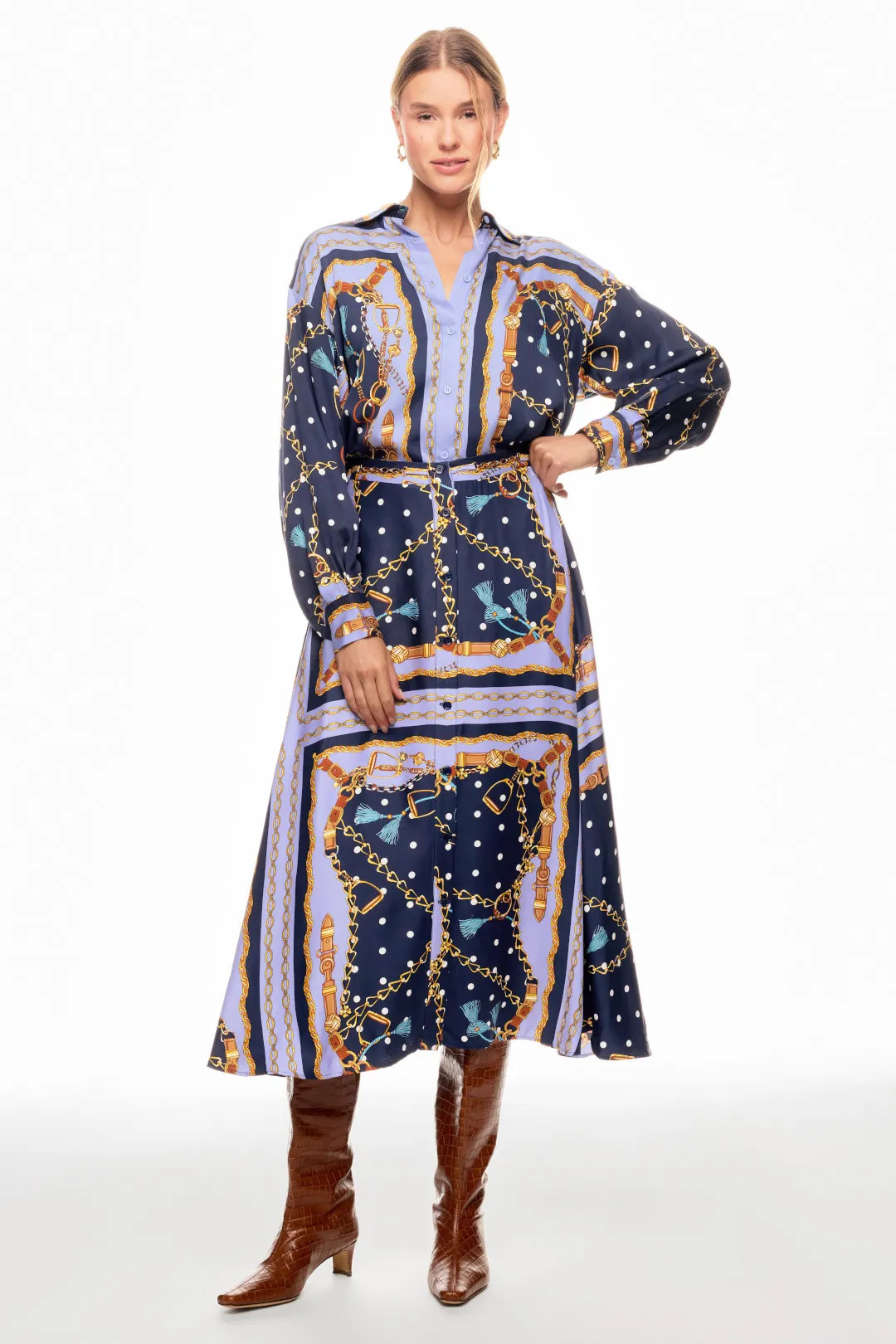 Chain Scarf Print Skirt | Rent the Runway