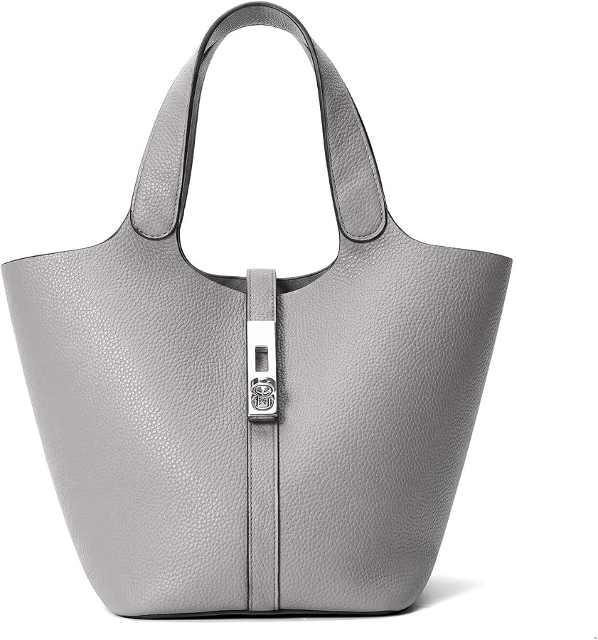 Tote Bag for Women Vegan Leather Bucket Purse for Women Top Handle Handbag Shoulder Bag with Deta... | Amazon (US)