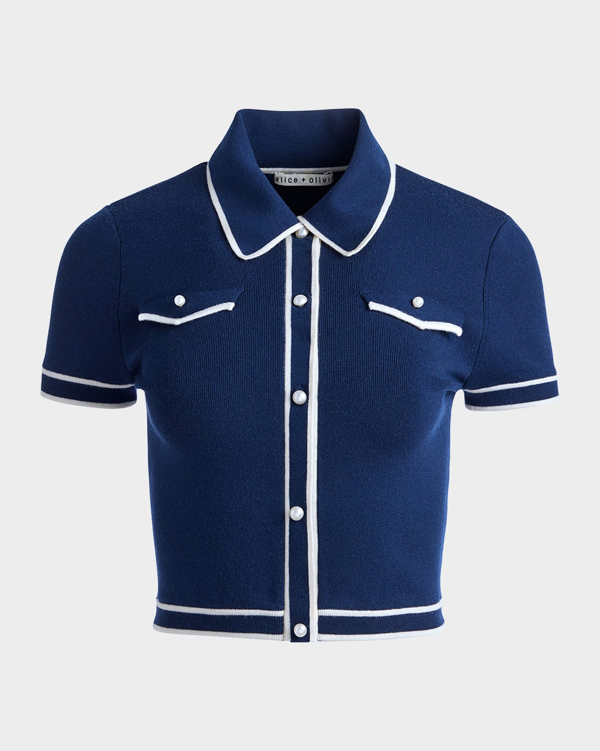 Marlena Button-Front Polo | Neiman Marcus