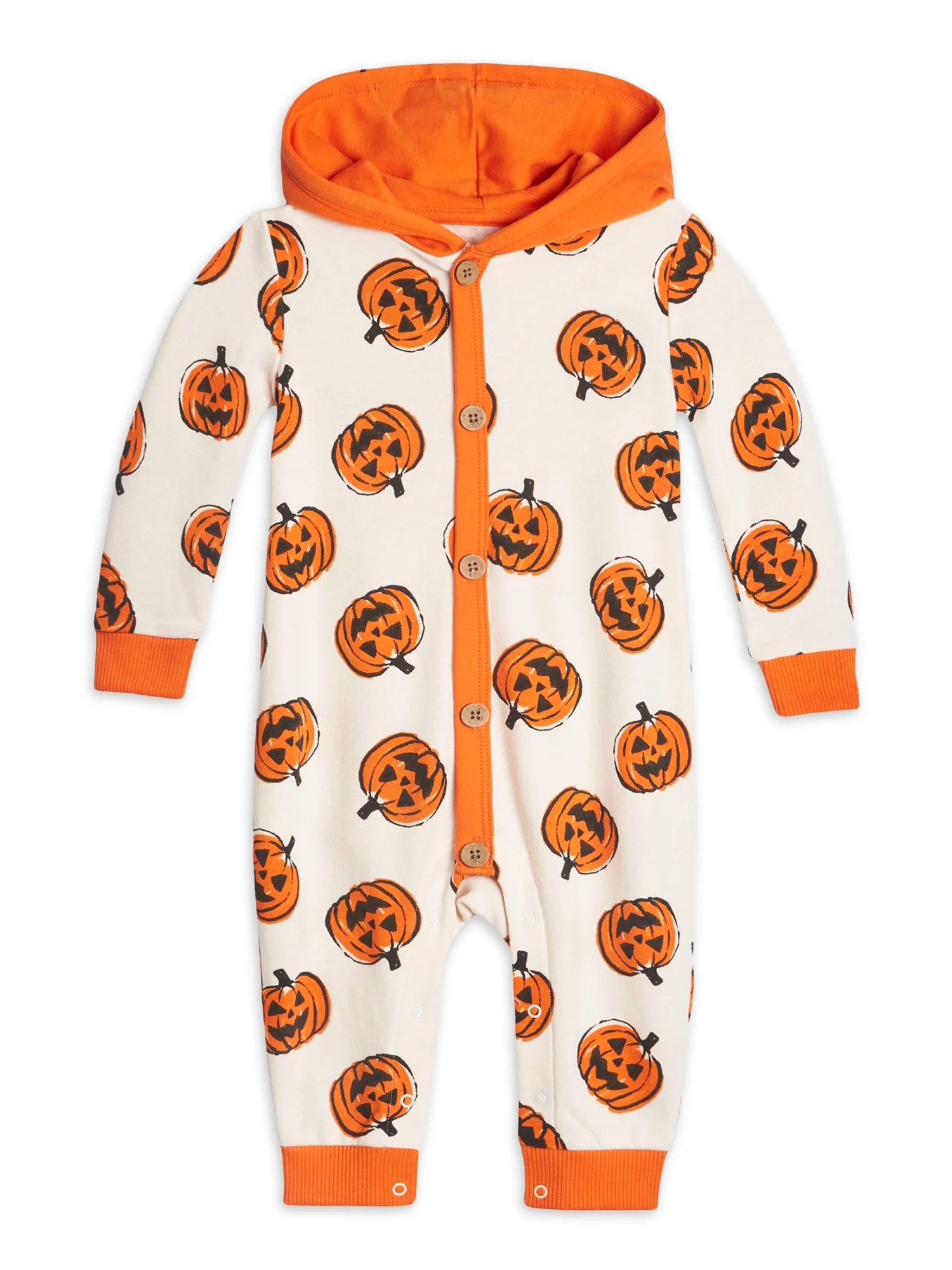 Wonder Nation Baby Boys or Girls Halloween Romper, Sizes 0/3M-24M | Walmart (US)