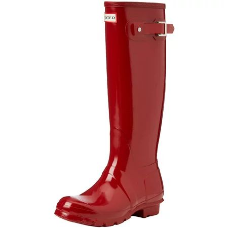 Hunter Womens Original Tall Gloss Rain Boots - Military Red - Size 8 | Walmart (US)