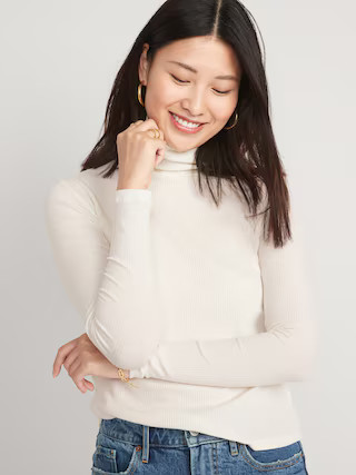Rib-Knit Turtleneck Top for Women | Old Navy (US)