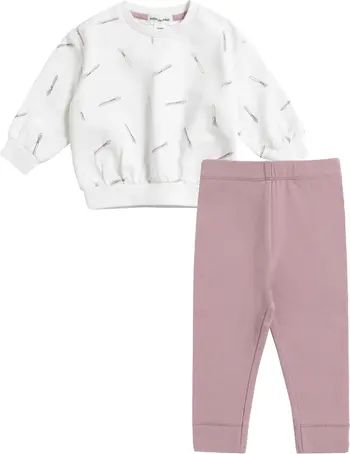 MILES BABY Paintbrush Print Sweatshirt & Leggings Set | Nordstrom | Nordstrom Canada