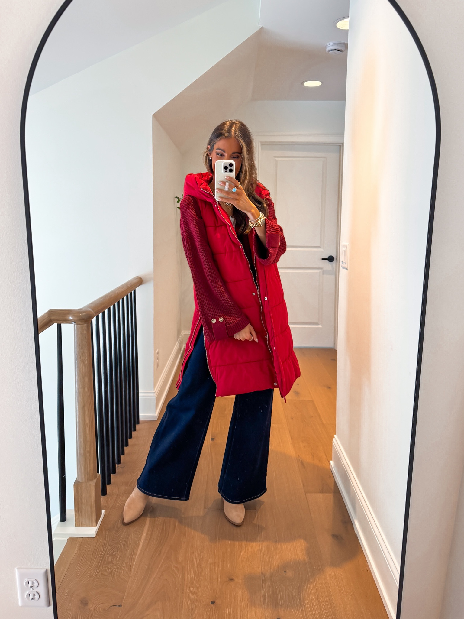 Wearing a small in everything. Jeans fit true to size - I’m wearing a size 25 

#LTKFindsUnder50 #LTKSeasonal #LTKootd