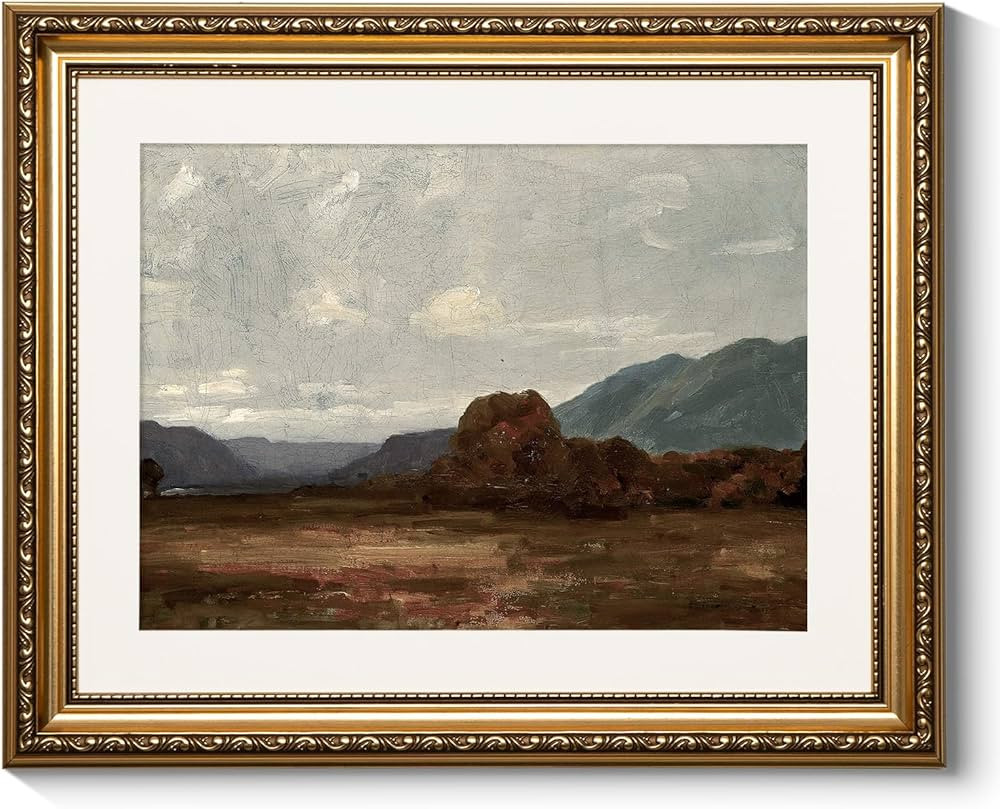 ARPEOTCY Vintage Farmhouse Canvas Prints Wall Art Home Decor, 13x16 inch Fall Mountain Scenery La... | Amazon (US)