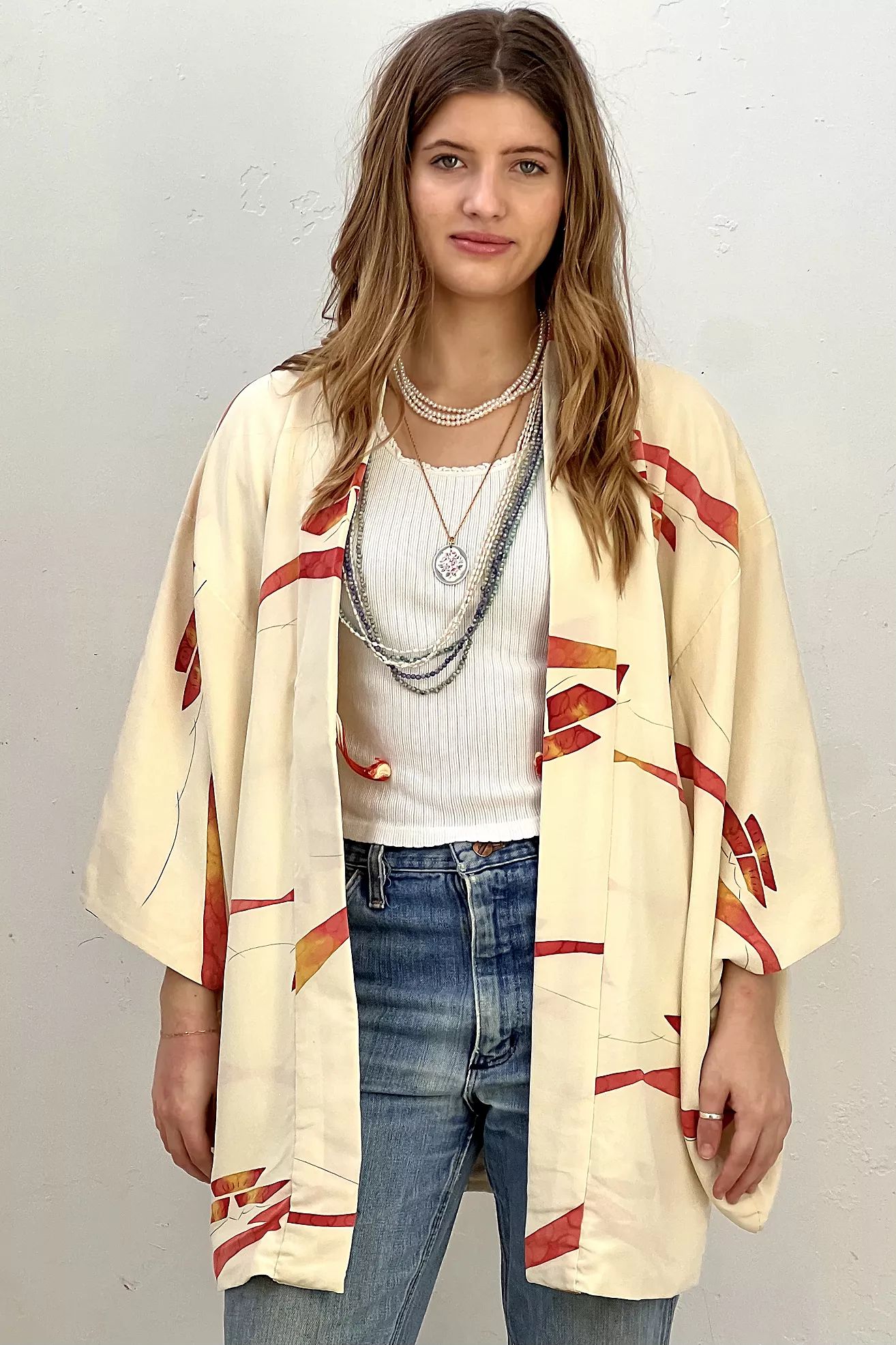 Vintage Streamers Painted Silk Demi Kimono Selected by Anna Corinna | Free People (Global - UK&FR Excluded)