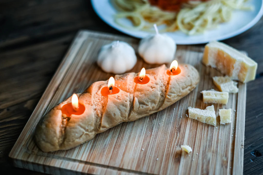 Baguette Candle: 4-wick Beeswax Bread Scented Candle / French Bread Candle / Artisan Decor / Real... | Etsy (US)
