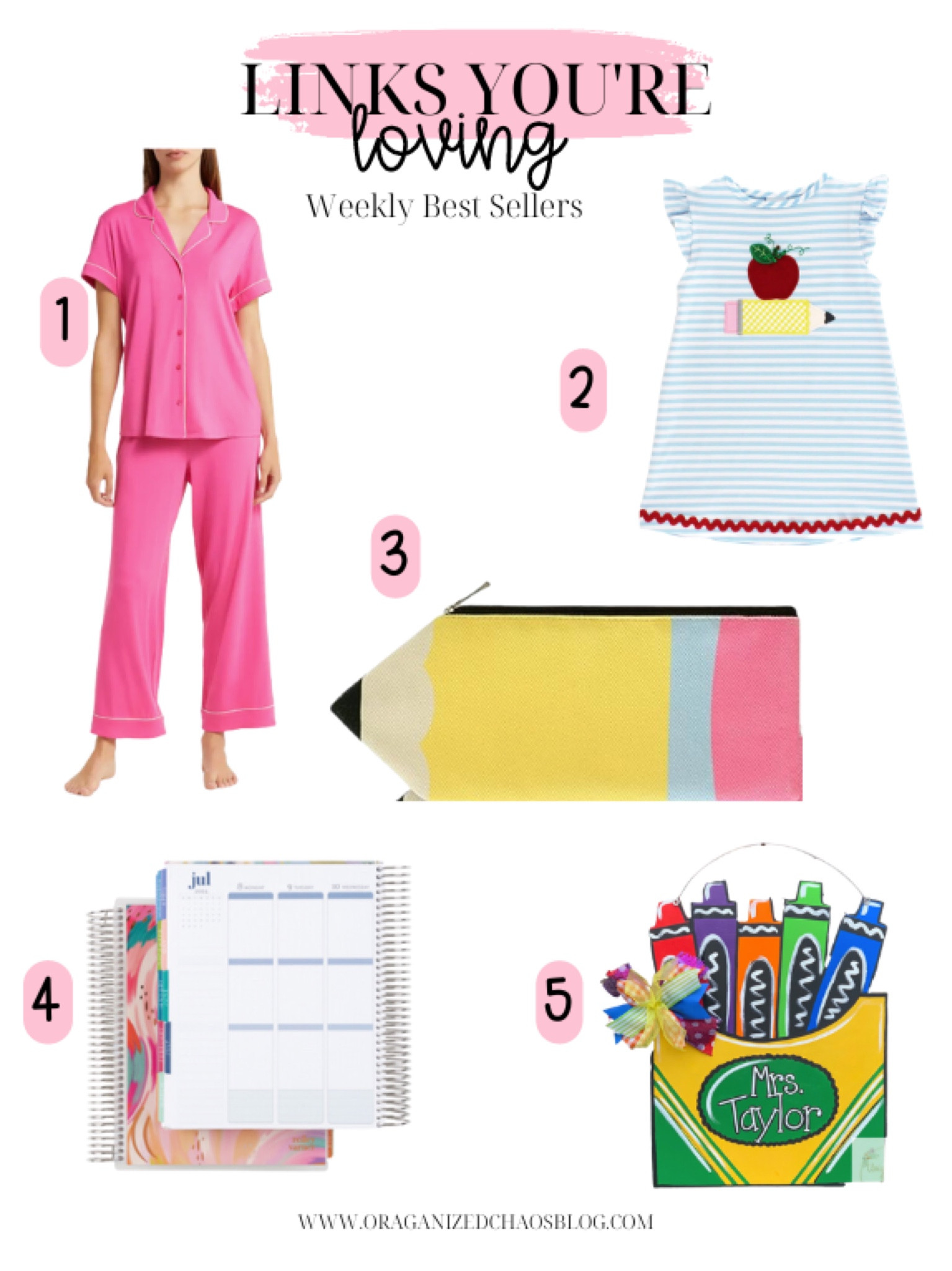Weekly best sellers

Nordstrom pajamas
Bailey Boys back to school dress
Pencil case teacher gift
Erin Condren Planner
Back to school door wreath

#LTKFind #LTKBacktoSchool #LTKSeasonal