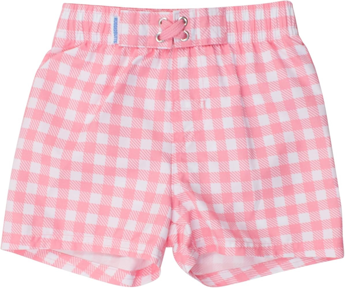 RUGGEDBUTTS Boys UPF50+ Sun Protection Gingham Swim Trunks | Amazon (US)