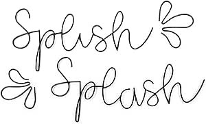 Qmetalart Bathroom Wall Decor, Upgraded Splish Splash Bathroom Decor Wall Art Black Metal Wire Wo... | Amazon (US)
