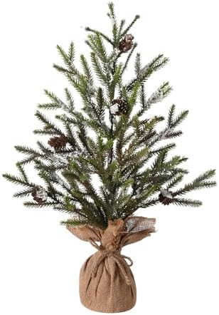 22Inch Artificial Christmas Tree – Mini Tabletop Xmas Tree, Realistic Pine Needles, Pinecones &... | Amazon (US)