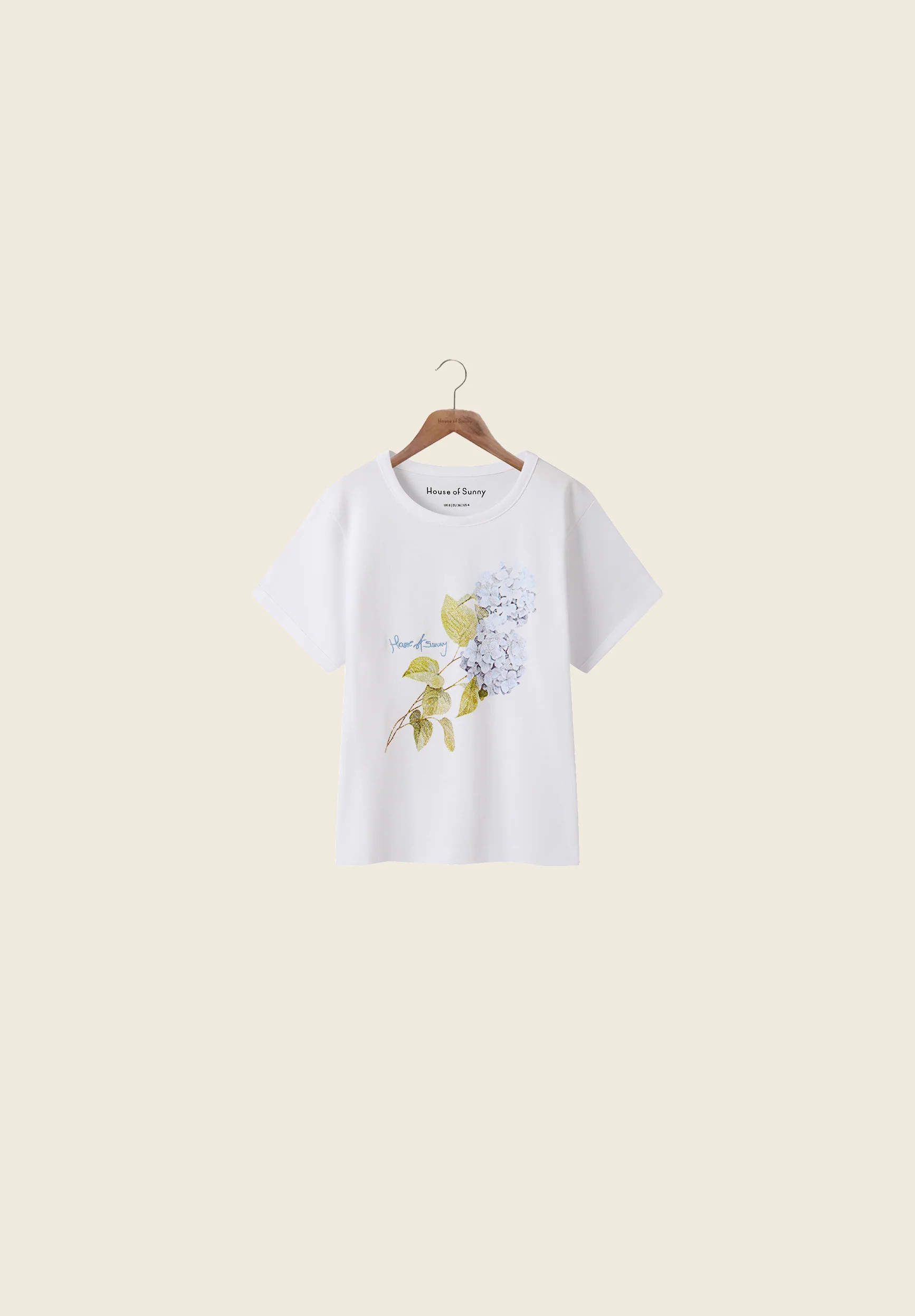 Hydrangea Baby Tee | House of Sunny Floral Graphic Crop Top | House of Sunny