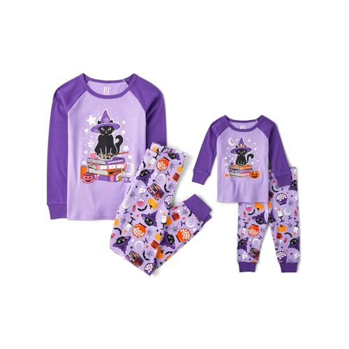 The Children's Place,Unisex Baby,and Kids, Sibling Matching, Holiday Pajama Sets, Cotton,Witchy Cat Halloween,2 Years | Amazon (US)