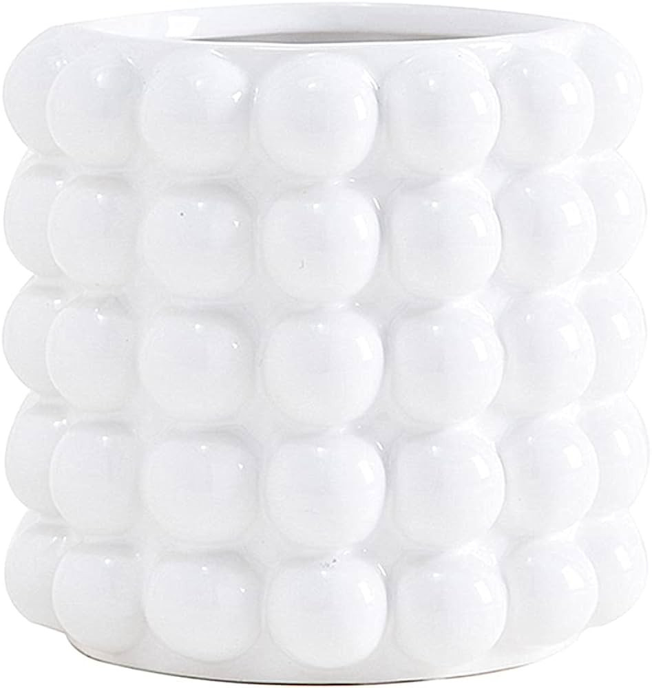 White Vase. Flowers. White Ceramic Vase for Home Decor. Pampas Grass Vase. Boho Vase.Modern Vase.... | Amazon (US)