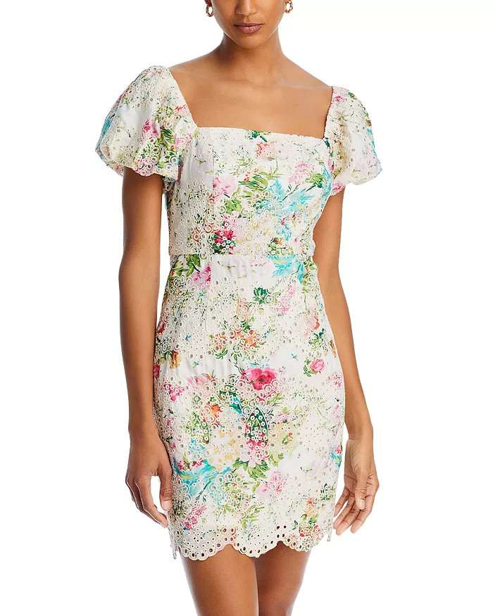 Floral Eyelet Puff Sleeve Dress - 100% Exclusive | Bloomingdale's (US)